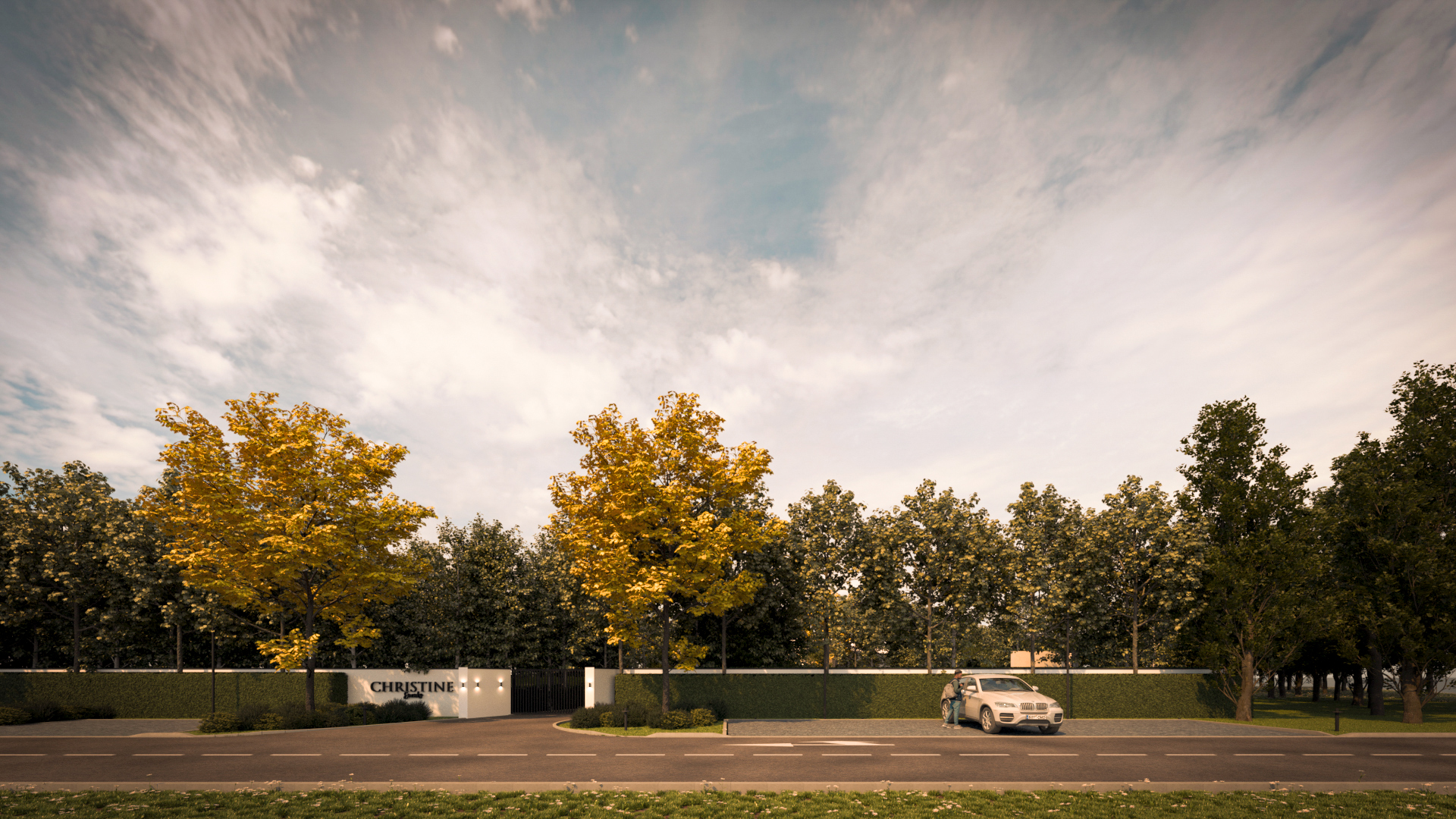 Poartă și design arhitectural gard pentru grădină de nunți în România